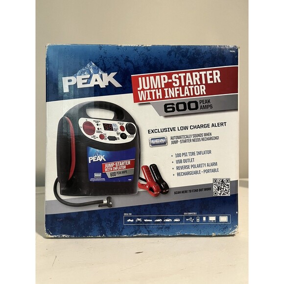 Schumacher Jump Starter 600 Peak Amps PKCOJ6 Black 12 Volt Digital USB Outlet - Picture 1 of 5